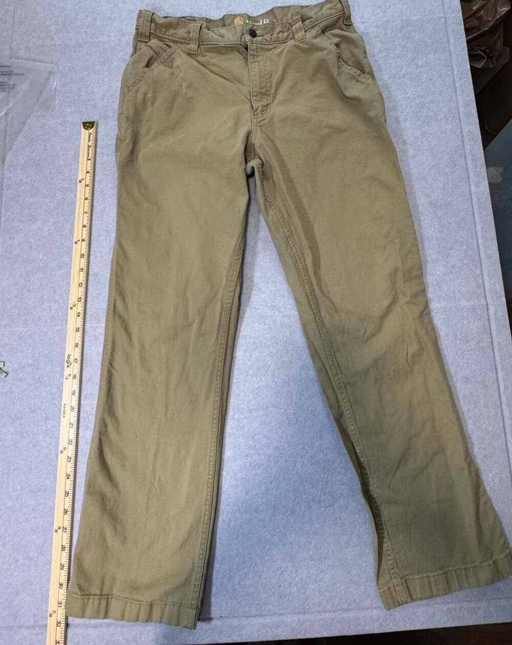 Carhartt Relaxed Fit Canvas Pants Khaki Brown Mens 34x32